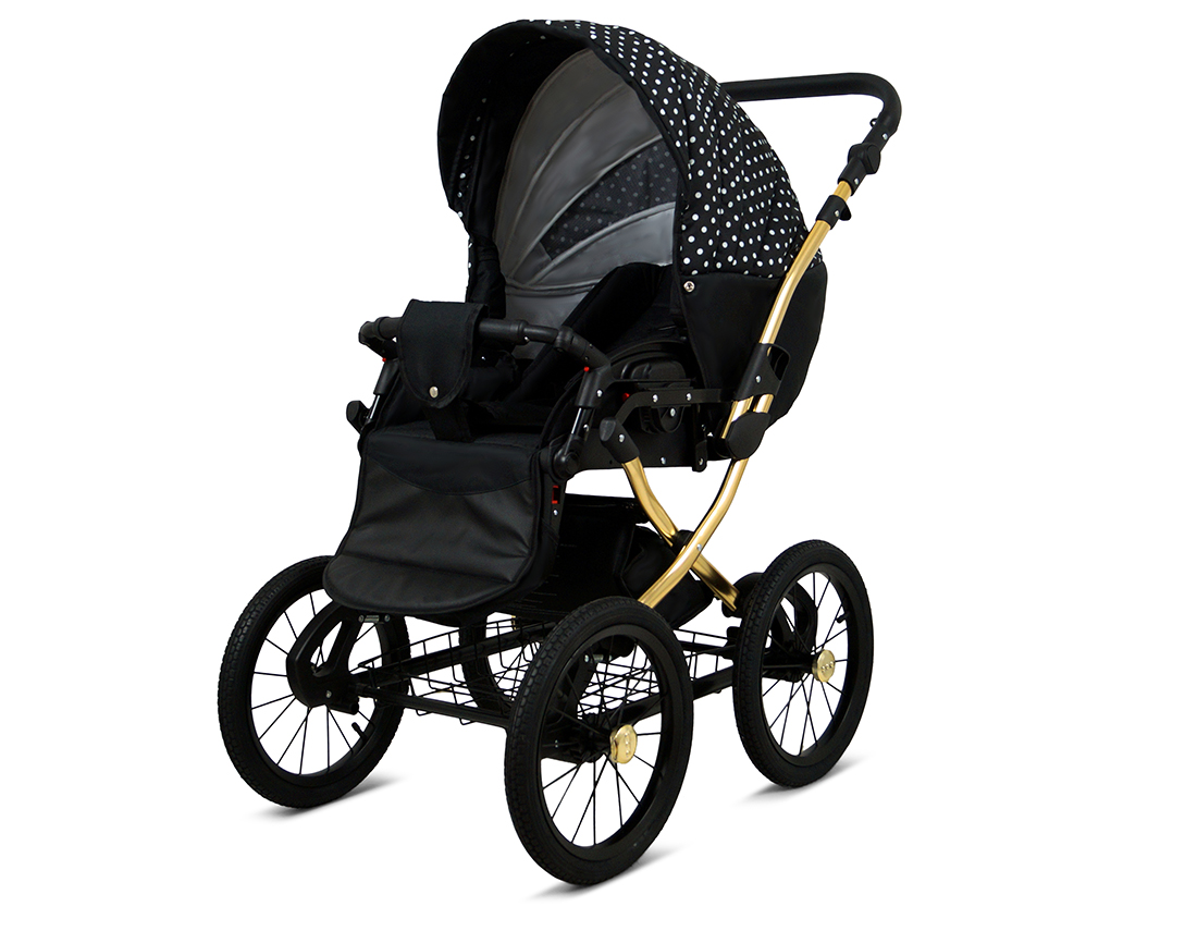 Kočárek 4v1 BabyLux Qbaro Black
