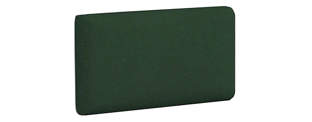 Čalouněný nástěnný panel 45x25cm TMAVĚ ZELENÁ TRINITY