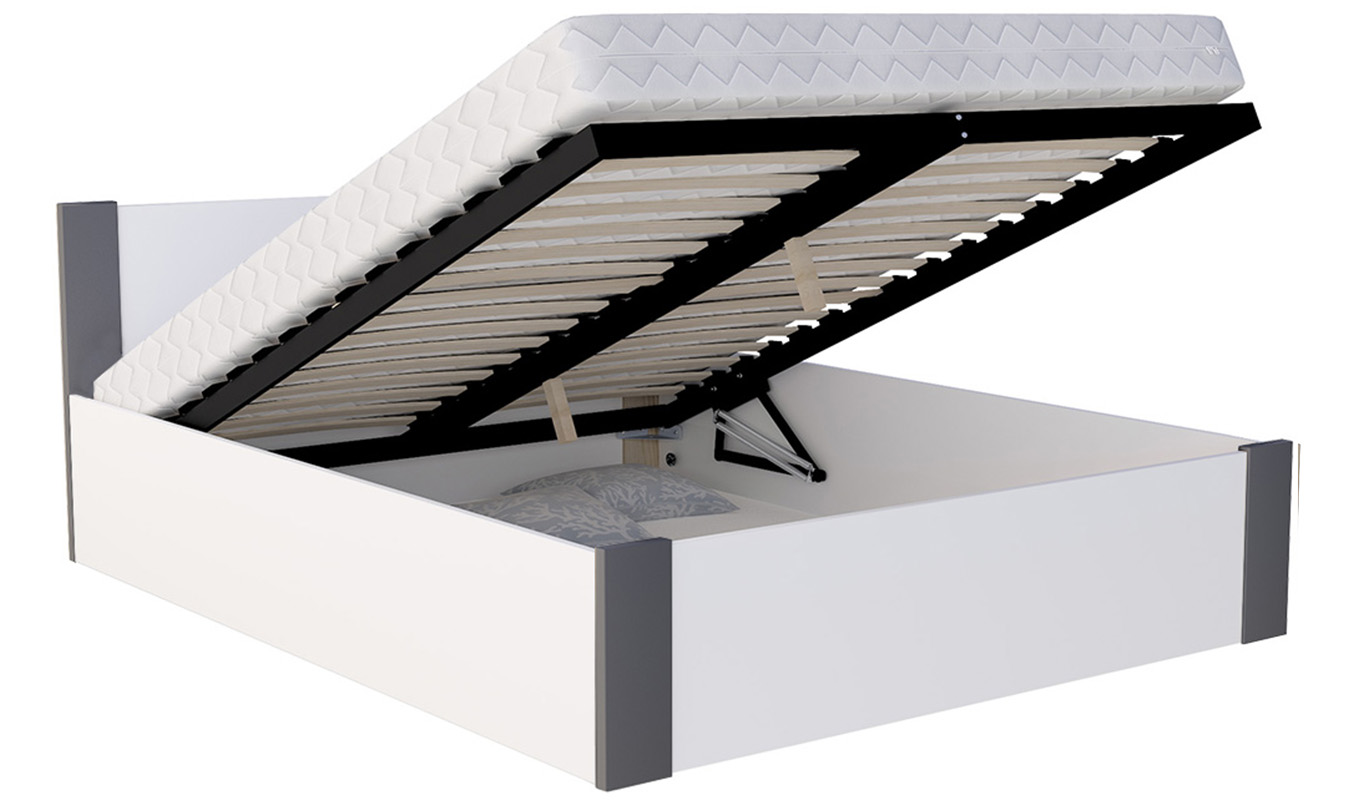 Postel BOSTON BÍLÁ - ŠEDÁ