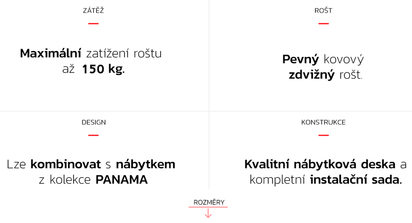 Postel PANAMA 90x200 se zdvižným roštem BÍLÁ