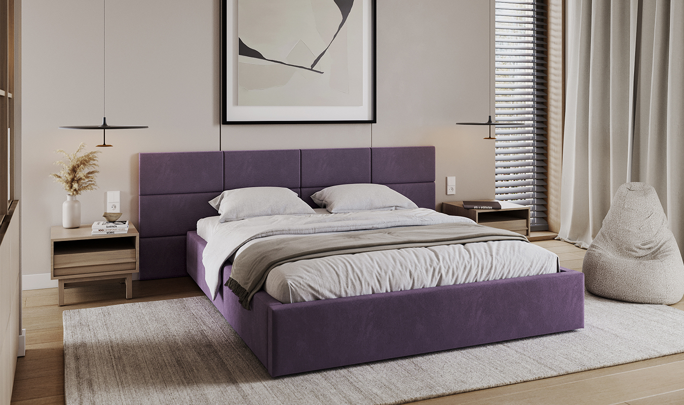 Luxusní postel CHICAGO TRINITY 90x200 s kovovým zdvižným roštem BÍLÁ