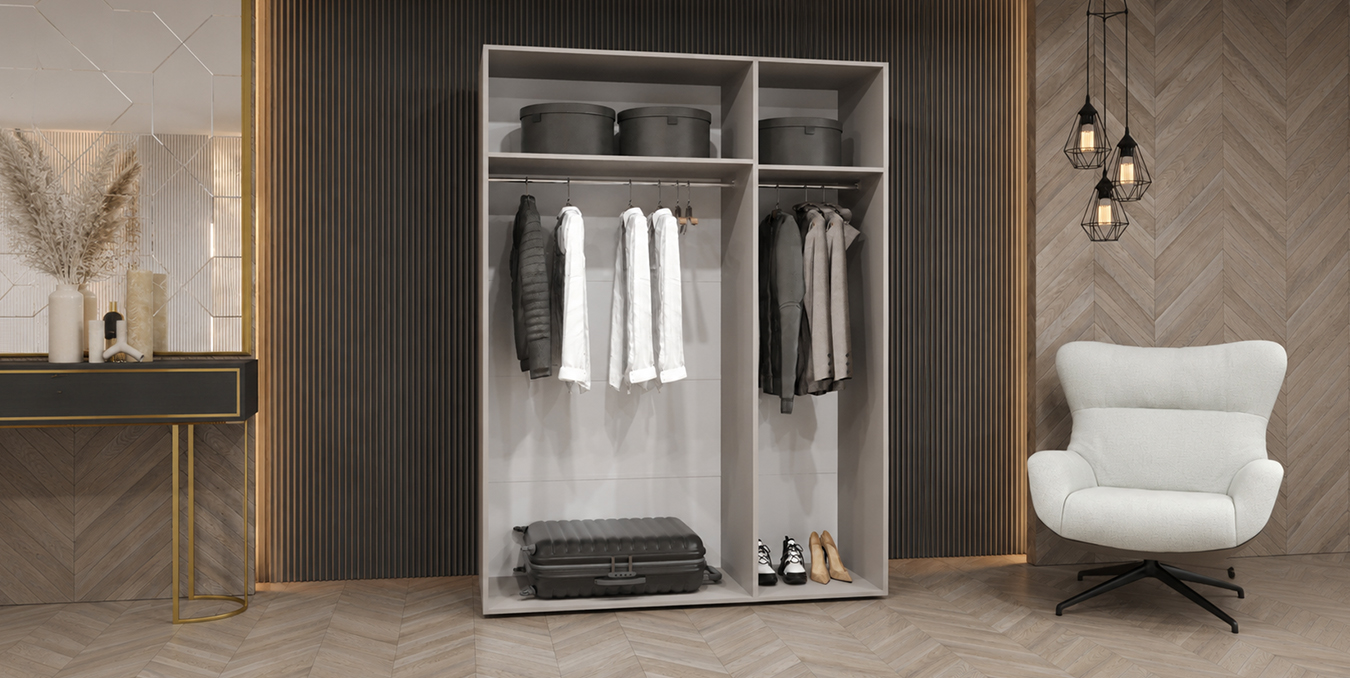 Otevřená šatní skříň MARBELLA 1 150 cm