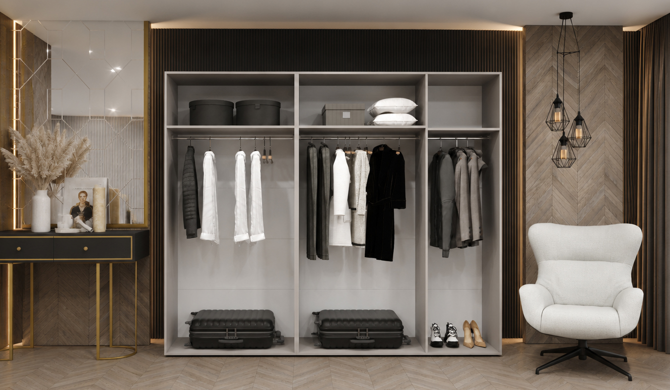Otevřená šatní skříň MARBELLA 1 250 cm