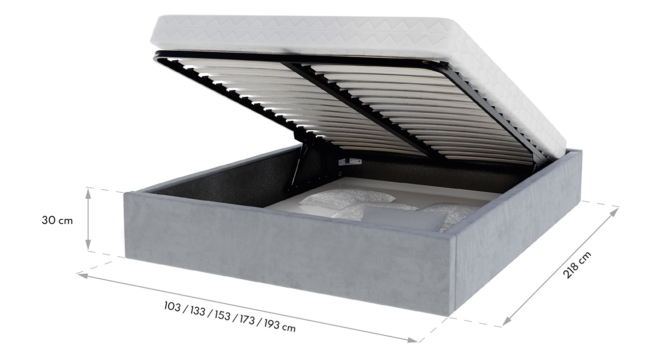 Manželská postel 120x200 cm MALMO TRINITY BÍLÁ