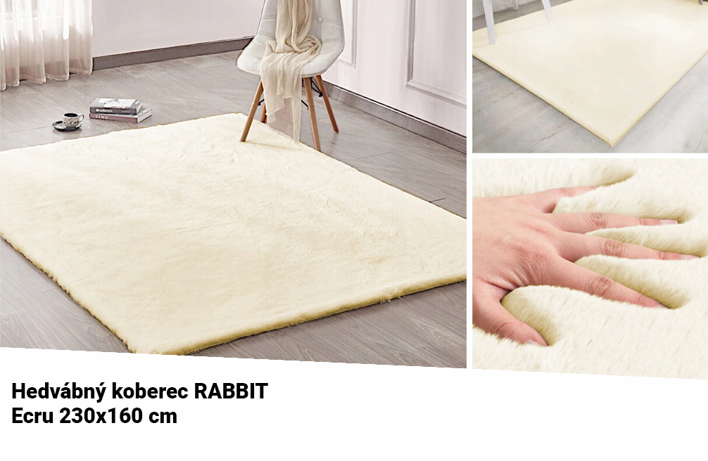 Hebký koberec RABBIT ECRU 160x230 cm