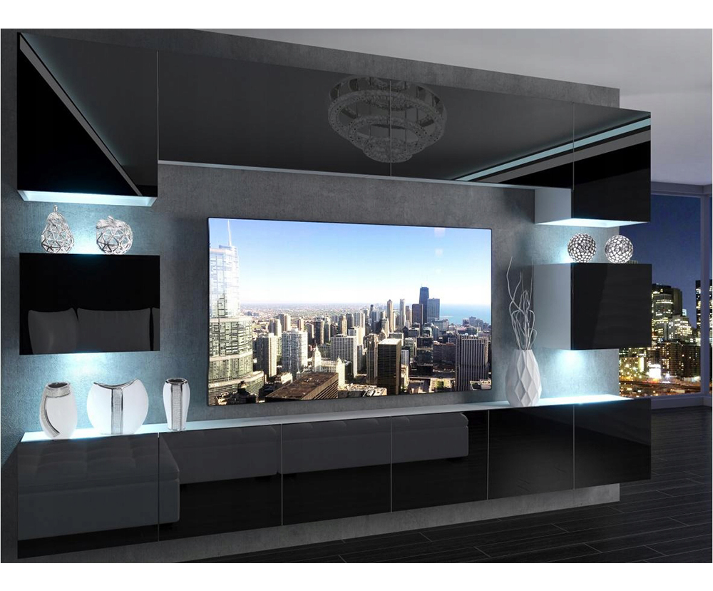 Obývací stěna IMPERIUM 3 ČERNÁ