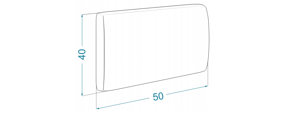Čalouněný nástěnný panel 40x50cm ŠEDÁ TRINITY