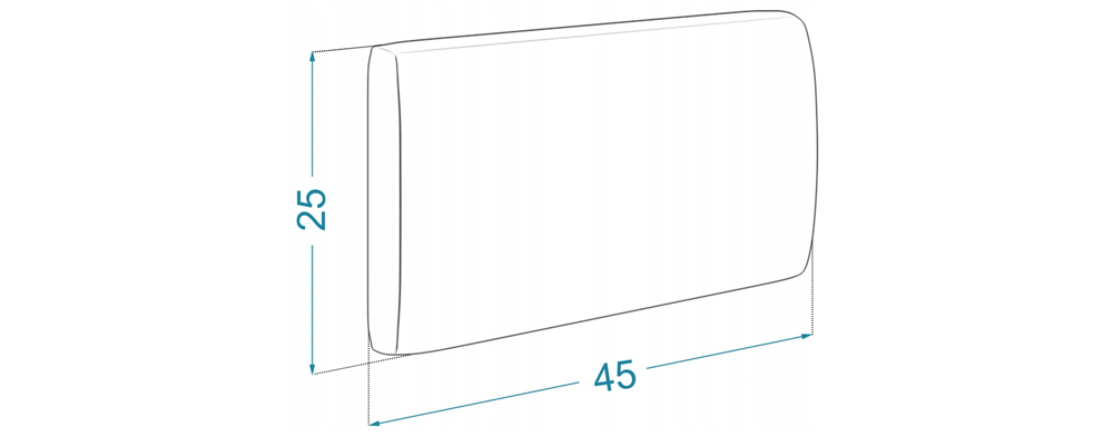Čalouněný nástěnný panel 45x25cm HNĚDÁ TRINITY
