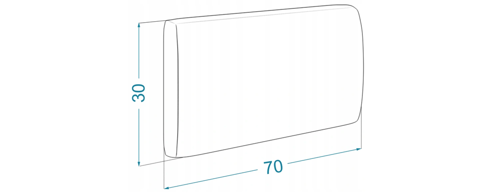 Čalouněný nástěnný panel 70x30cm TMAVĚ ZELENÁ TRINITY