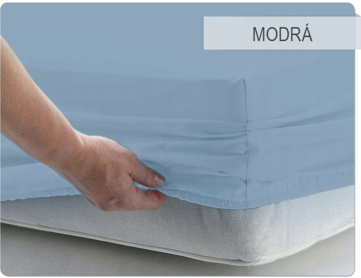 Prostěradlo JERSEY 90x200 cm Modrá 100% bavlna