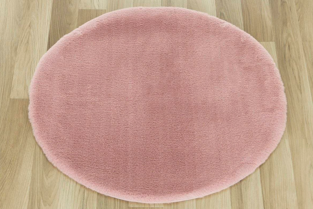 Kusový kulatý koberec Rabbit RŮŽOVÁ 110cm