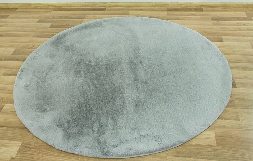 Kusový kulatý koberec Rabbit ŠEDÁ 80cm
