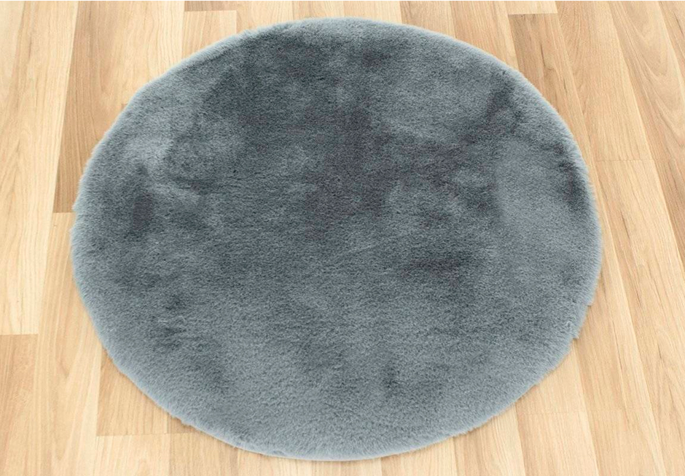 Kusový okrúhly koberec Rabbit TMAVO SIVÁ 80cm