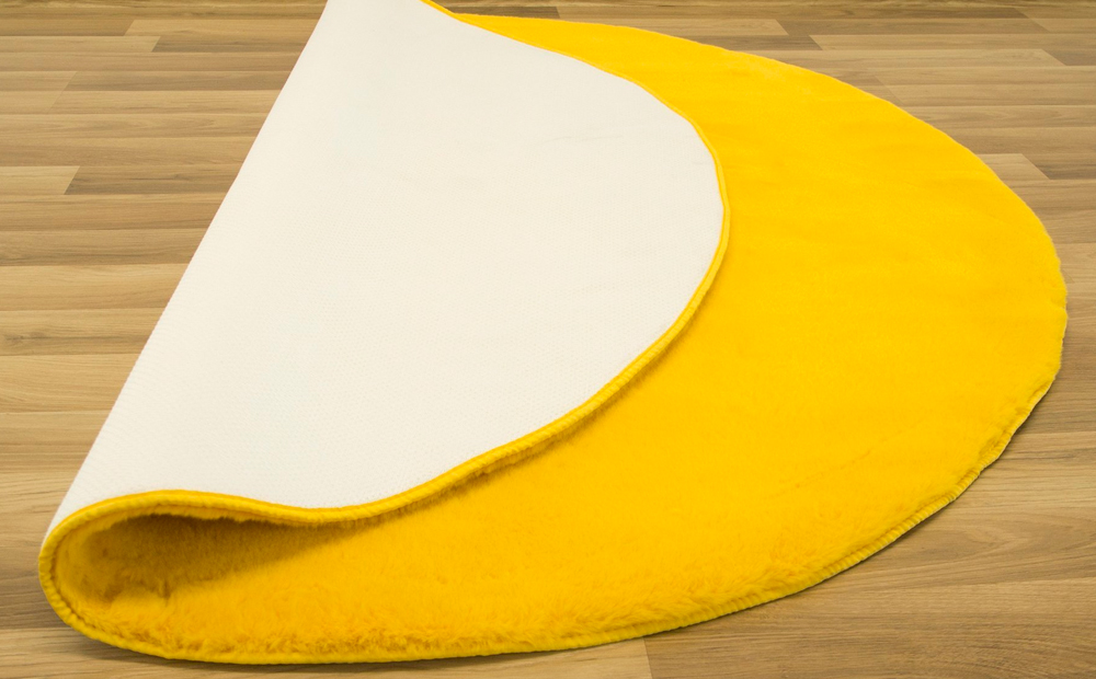 Kusový kulatý koberec Rabbit ŽLUTÁ 160cm