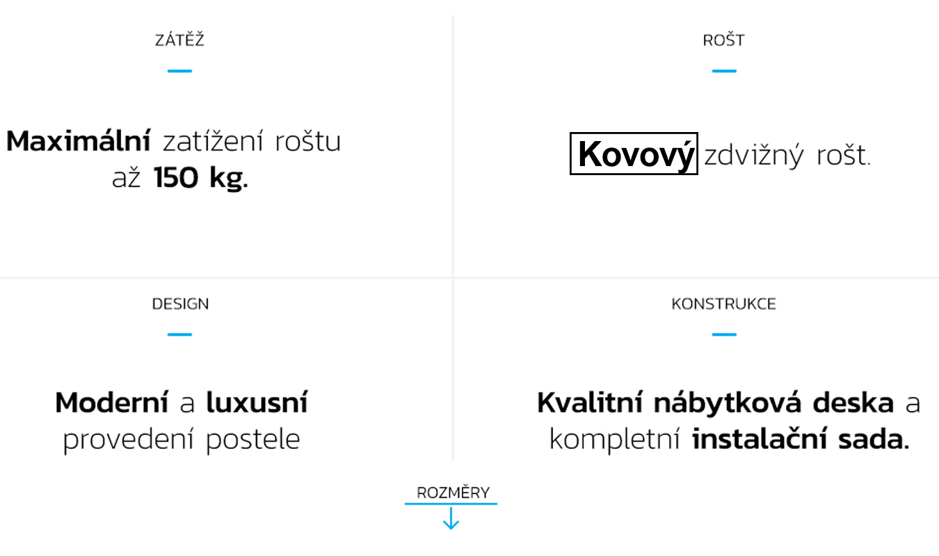 Luxusní postel CRYSTAL bílá 120x200 s kovovým zdvižným roštem