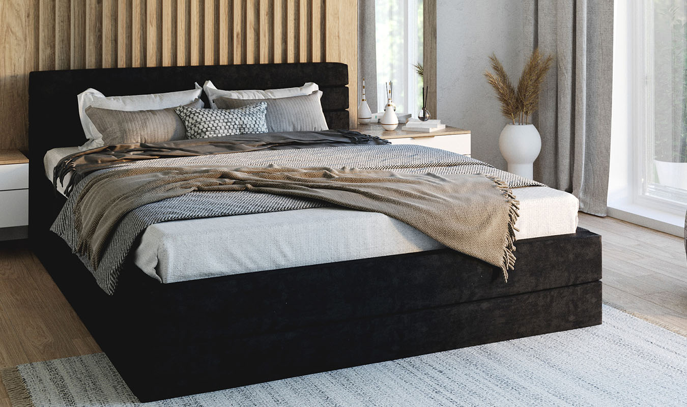Luxusní manželská postel TOPAZ bílá 160x200 z eko kůže s kovovým roštem