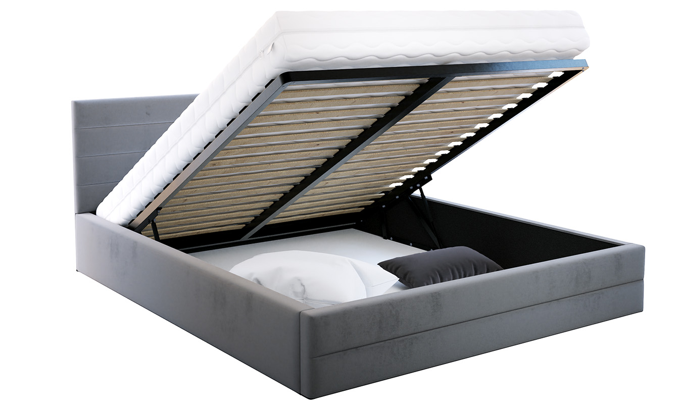 Luxusní postel TOPAZ trinity 90x200 s kovovým roštem BÍLÁ