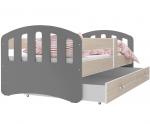 Dětská postel HAPPY 160x80 BOROVICE-ŠEDÁ