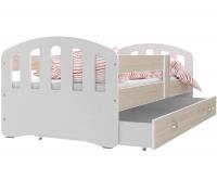 Dětská postel HAPPY 180x80 BOROVICE-BÍLÁ