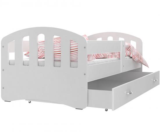 Dětská postel HAPPY 200x90 cm BÍLÁ-BÍLÁ