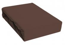 Prostěradlo JERSEY s gumou 90x200 cm HNĚDÁ
