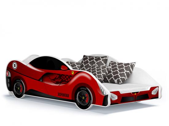 Dětská postel AUTO 180x90 červená