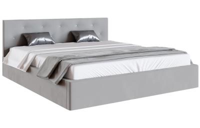 Luxusní manželská postel CRYSTAL šedá 140x200 s dřevěným roštem