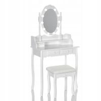 Toaletní stolek se zrcadlem LED osvětlení bílá