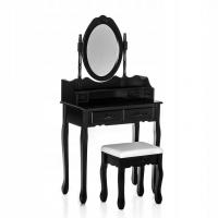 Toaletní stolek se zrcadlem černá
