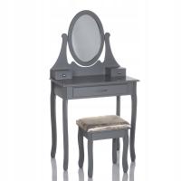Toaletní stolek se zrcadlem šedá