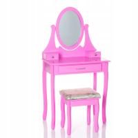 Toaletní stolek se zrcadlem růžová