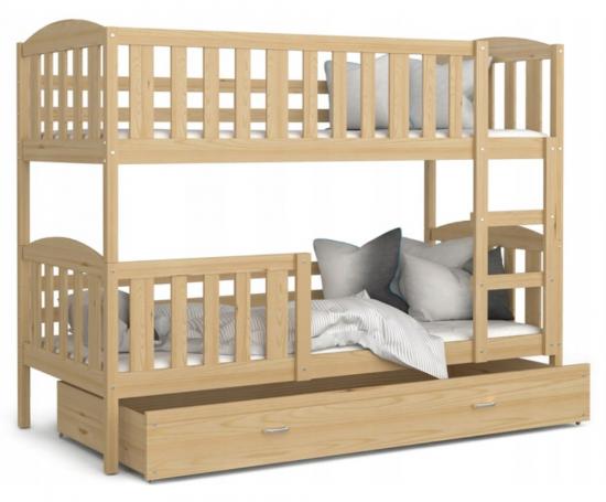 Dětská patrová postel KUBU 190x80 cm BOROVICE