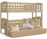 Dětská patrová postel KUBU 3 200x90 cm BOROVICE