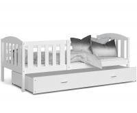 Dětská postel KUBU P 160x80 cm BÍLÁ-BÍLÁ