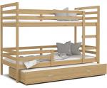 Dětská patrová postel s přistýlkou JACEK 3 190x80 cm BOROVICE