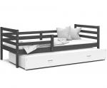 Dětská postel s přistýlkou JACEK P2 190x80 cm ŠEDÁ-BÍLÁ