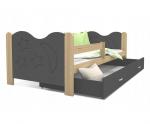 Moderní dětská postel MIKOLAJ Color 190x80 cm BOROVICE-ŠEDÁ