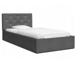 Luxusní postel CRYSTAL grafit 120x200 s kovovým zdvižným roštem