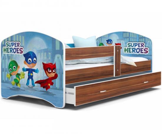 Pohádková postel LUCKY 160x80 Havana SUPER HEROES 54L