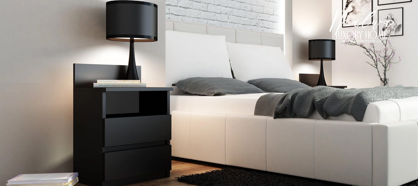 Noční stolek MALWA M1 ČERNÁ