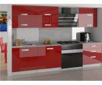 Moderní kuchyňská sestava Infinity Primera v červené barvě
