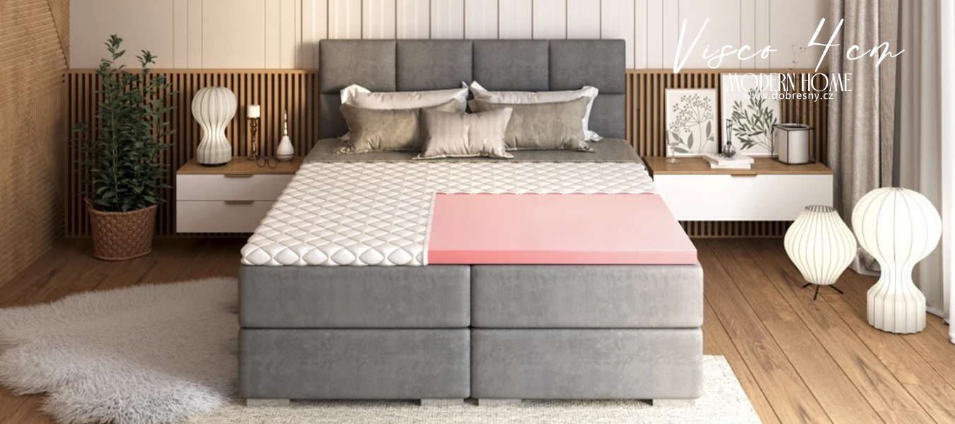 VISCO přistýlka 80x200 cm z paměťové pěny 4 cm