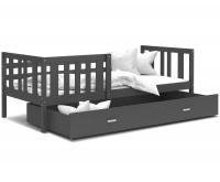 Dětská postel NEMO P 80x190 cm v šedé barvě se šuplíkem