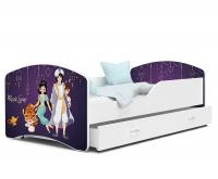Dětská postel IGOR  80x160  cm v bílé barvě se šuplíkem MAGIC LAMP