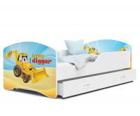 Dětská postel IGOR  80x180  cm v bílé barvě se šuplíkem BAGR
