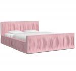 Luxusní postel VISCONSIN 90x200 s kovovým zdvižným roštem RŮŽOVÁ