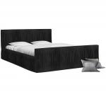 Luxusní postel VISCONSIN 140x200 s kovovým zdvižným roštem ČERNÁ