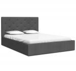 Luxusní postel MAOMA 140x200 s kovovým zdvižným roštem GRAFIT