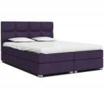Luxusní postel SPRING BOX 140x200 s kovovým zdvižným roštem FIALOVÁ