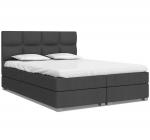 Luxusní postel SPRING BOX 140x200 s dřevěným zdvižným roštem GRAFIT